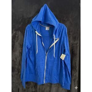 NWT Danskin Now | Cotton-Blend | Full Zip-Up Hoodie | Blue | Women's Large 12/14